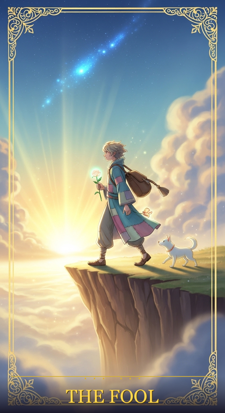 The Fool tarot card from The Divine Answer deck